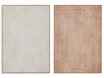 Abstract Painting Frame set 3D model 812