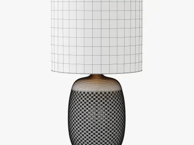 Pierced Ceramic Table Lamp 3D model