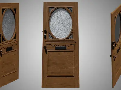Suburban House Doors 01 3D model