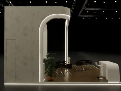 Exhibition booth design 6m x 6m 3D model 3D model
