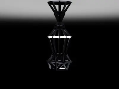 Reversed Pawn Chandelier Low-poly 3D model