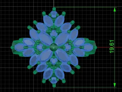 Jewelry ring 155 3D print model