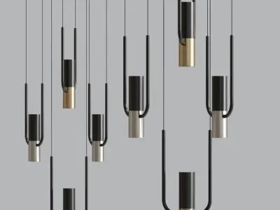 Storm Ceiling Light Suspension 3D model