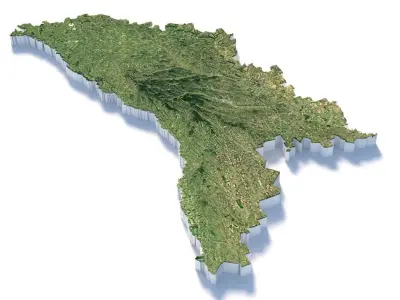 Moldova Terrain Country 3D model