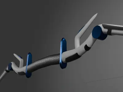 Futuristic Sci-Fi Bow 3D Model Low-poly 3D model