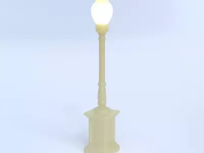 Illuminated street lamp for architecture-props 3D print model