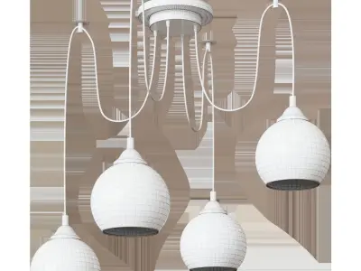 Chandelier VITALUCE Reflection 4xE27 max 60W 3D model