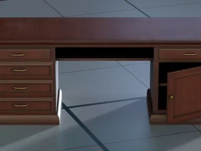 Wood table 3D Model  PBR 3D model