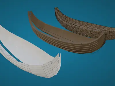 Blender 4 Procedural Planks from a 2D plain with Geometry Nodes 3D model