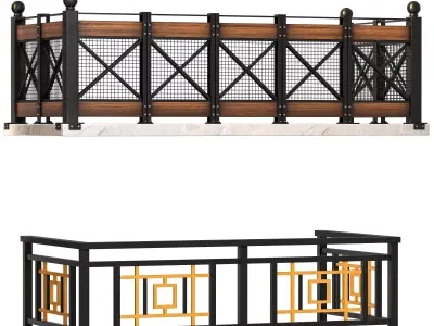 Balcony Railings Design 3D model