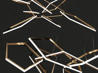 Chandeliers collection 3d models 10 pieces Low-poly 3D model purchase