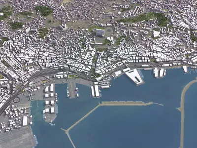 Algiers - 3D City Model Low-poly 3D model