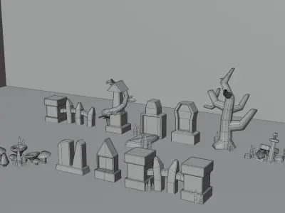 Stylized game art asset Low-poly 3D model