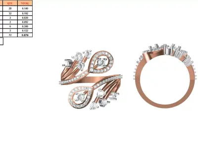 Ladies-Elegant Stone Rings For Womens 157 3D print model