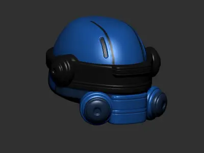 helmet high poly sculpt 3d printable ver 7 3D model 3D model