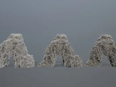 Skull Cave Low-poly 3D model