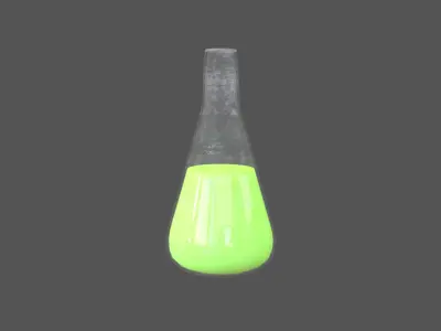 Laboratory Bottle v2 005 Low-poly 3D model