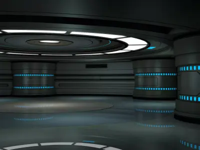 Sci Fi Room 3D model 61
