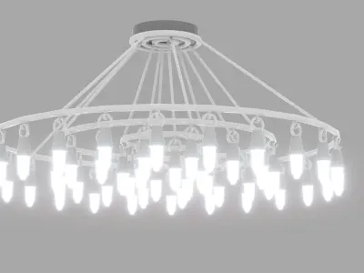 chandelier light  fanoos light Low-poly 3D model
