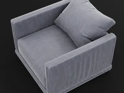 Modern fabric chair 3D model