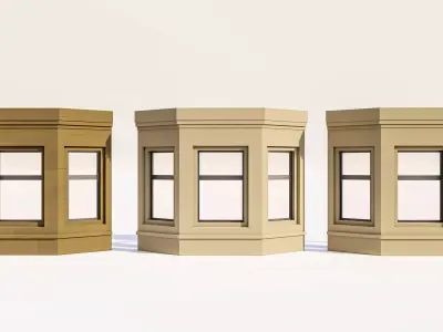 Modern and Traditional Bay Window Collection 3D model