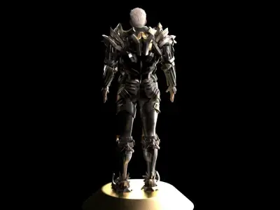Scifi Transformation of people Low-poly 3D model