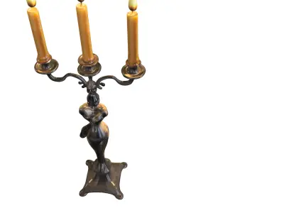 Gothic Lady Candelabra 3D model