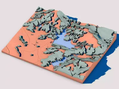 Low Poly Landscape Pack 7 Stylized Terrains for Dioramas  Games