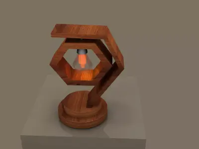 Side Table Lamp 3D model