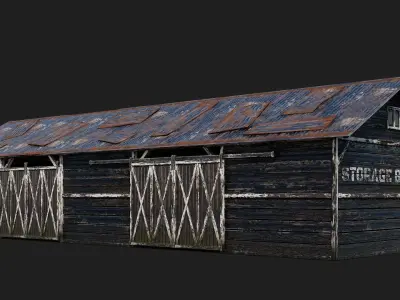 25-26-27-28 - Farm Buildings 4K PBR GameReady Low-poly 3D model