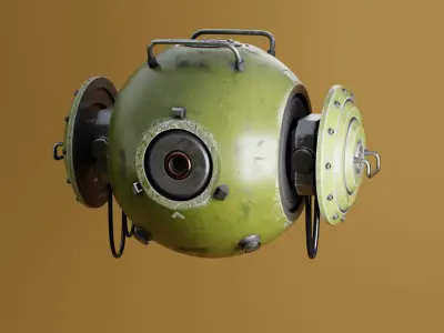 Spherical Robot with Turret 3D model