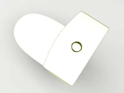 Golden Toilet 3D model