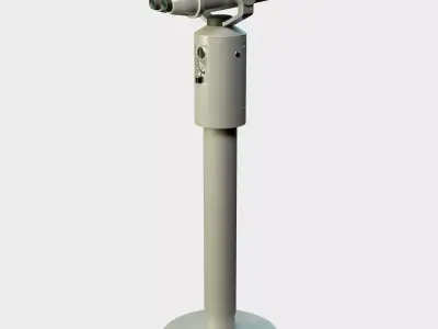 Tower Binocular Viewer PBR Low-poly 3D model