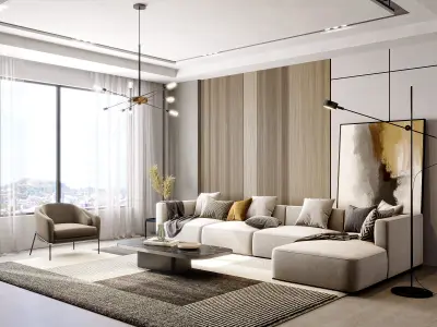 Interior Living Room Scene 17 3D model