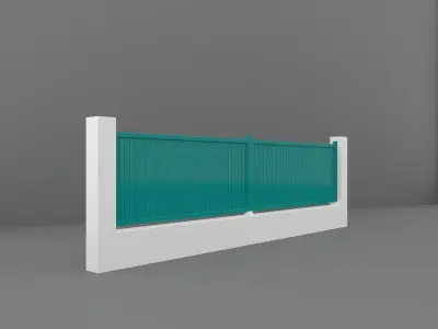 Fence Low-poly 3D model