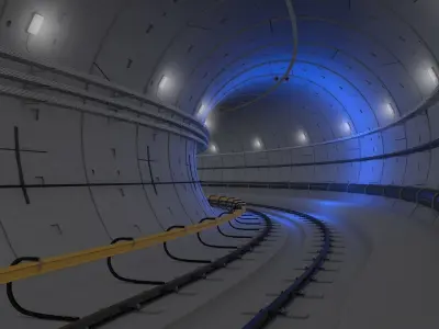 Railway Tunnel Adjustable 3D model