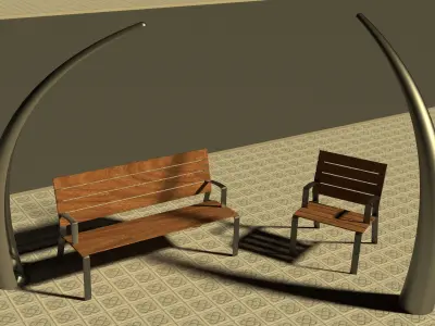 Grass Street Light 3D model