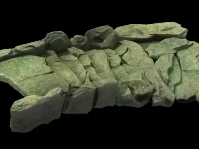 Forgetful forest - stone bridge 34 3D model