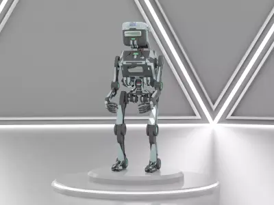 Robot sci fi Low-poly 3D model