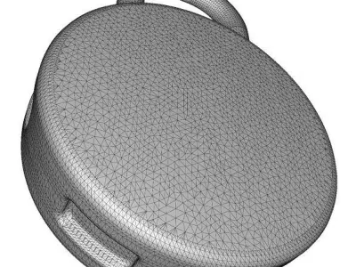 Classic Metallic Lock Low-poly 3D model