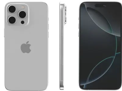 Apple iphone 16 pro max white 3D model