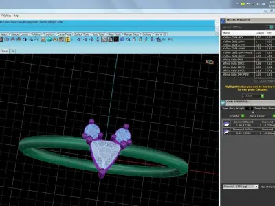 Solitaire Women Light Weight Band Ring 3D print model 30