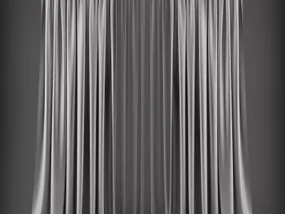 Curtain 3D curtains Low-poly 3D model