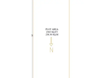 Modern Commercial Showroom 2565 Sqft 3D Model North Facing Low-poly 3D model