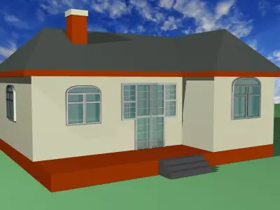 a small house Free low-poly 3D model