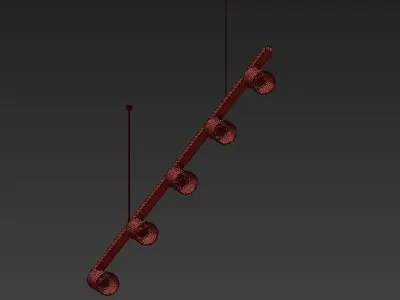 Chandelier railing hanging 3D model