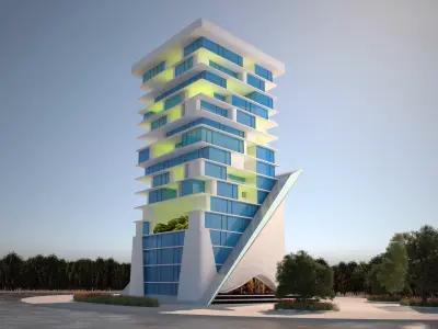 Modern Residential Building  3D model