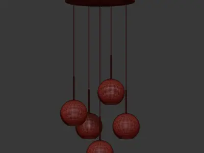 Jamie Cluster Pendant Light 3D model