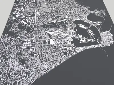 Cityscape Saint-Malo France 3D model