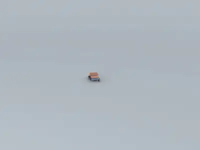 Exterior orange truck in sky Free 3D model